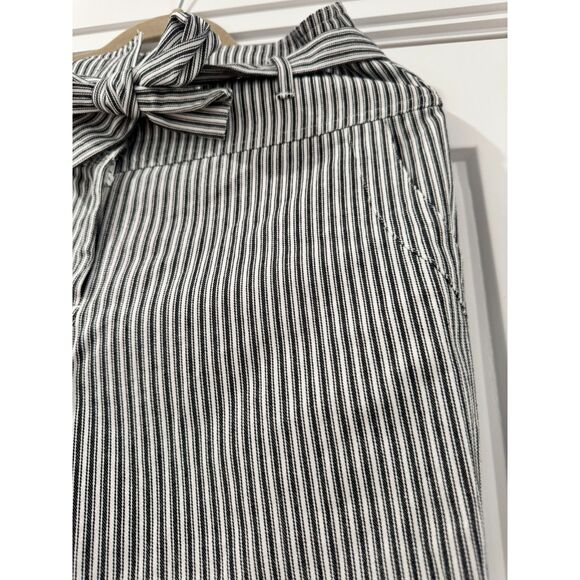 BCBGeneration Striped‎ Belted Cropped Trousers Pant Size 6 - Picture 6 of 10